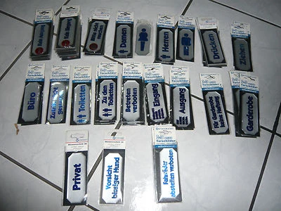 HERMANN SCHÜTZ GBMH 10 x div. 3D Hinweisschild Tuerschild Damen Herren Eingang Ausgang, Sonderposten