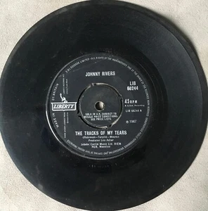 Johnny Rivers- The Tracks of My Tears 1967 7" 45RPM Liberty VG Pop - Picture 1 of 2