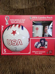 FIFA WM 2022 Qatar USA Combo Bag Flasche Pump Ball Gr. 5 Official Licensed - Bild 1 von 12