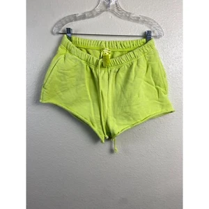 Good American Pull On Shorts Donna Taglia Large 3 Verde Neon Elastico Vita Salotto - Foto 1 di 11
