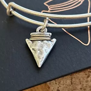NWT Alex and Ani "ARROWHEAD" Rafaelian Silver Adj Symbol Charm Bracelet w/Card - Picture 1 of 5