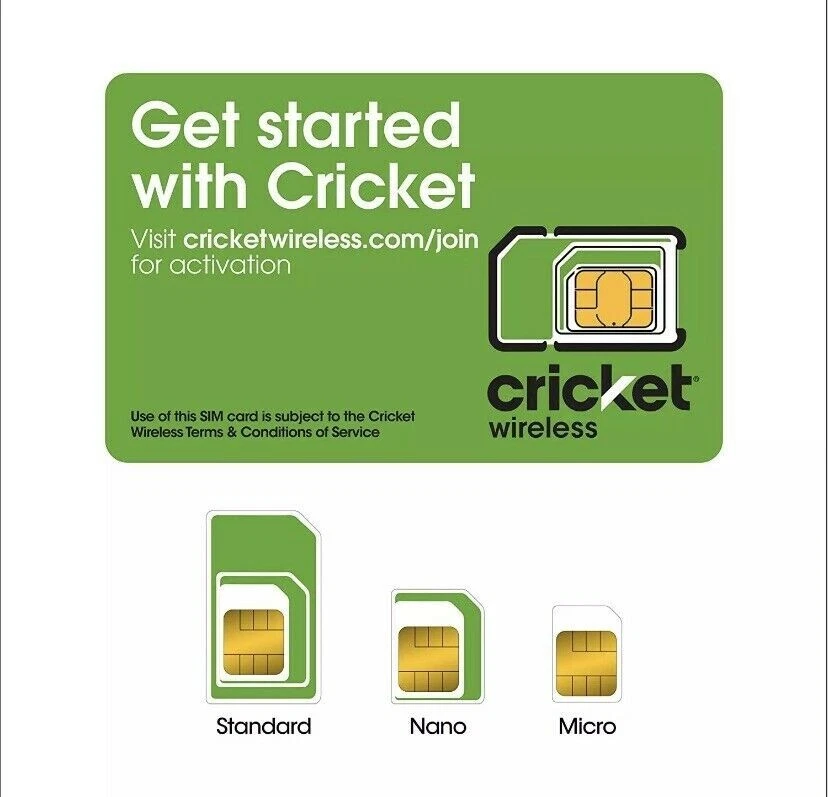 New Cricket Wireless Universal SIM Card - Fits All Phones! - Image 1 of 4