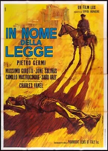 IN NOME DELLA LEGGE MANIFESTO FILM PIETRO GERMI MASSIMO GIROTTI R-1964 POSTER 2F - Foto 1 di 1
