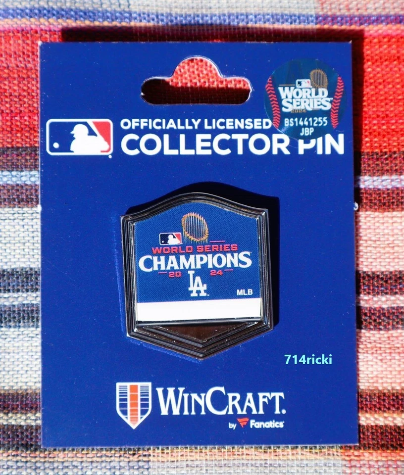 2024 MLB World Series Champions Los Angeles Dodgers Pin Lapel Collector Official - Image 1 of 1