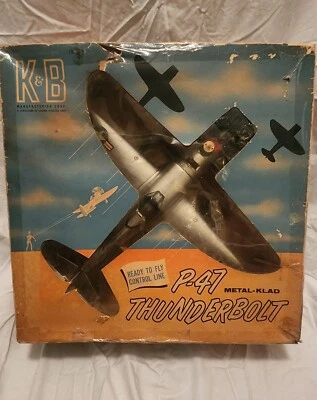 RARE!!K&B AURORA P-47 THUNDERBOLT!!!! COX,THIMBLE-DROME,WEN-MAC,COMET,TESTORS. - Image 1 of 4