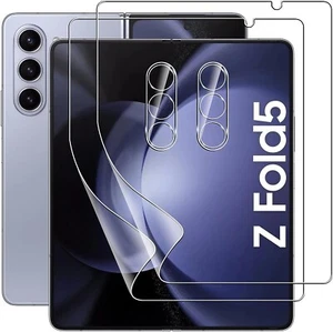 2 x film blindé (écran + appareil photo) pour Samsung Galaxy Z Fold 5 5G film verre TPU - Photo 1 sur 7