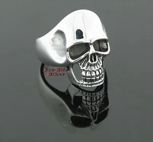 Ringe Silberringe Gothic Totenkopfring Totenkopf Tattoo Feingehalt Silber 925 - Bild 1 von 1