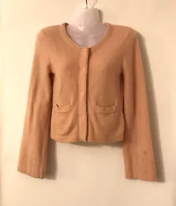 Alannah Hill I Slipped Up Cardi Lambswool Angora Blend Knit Size 6 XXS Pink Crop - Picture 1 of 20