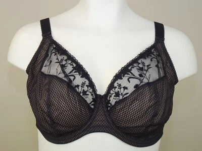 Sujetador Elomi 4380# Charley soporte elástico sin forro con aros talla 44 G EE. UU. Foto 1 de 4