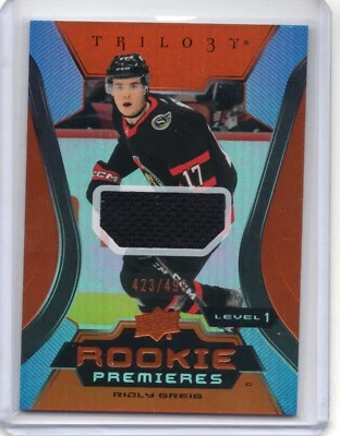2023-24 Upper Deck Trilogy Rookie Premieres Level 1 RIDLEY GREIG 423/499 - Image 1 of 2