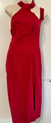 FINDERS KEEPERS Brand Dress Ruby Cherry Red One Shouldered Choker Bodycon sexy L - image 1 of 4