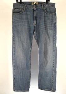 Levi’s 514 Jeans Mens 36x32 Slim Straight Blue Distressed Denim Pants Casual - Picture 1 of 14
