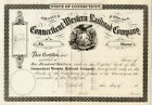 New Listing18_ Connecticut Western Rr Stock Certificate