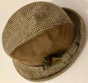 Sombrero de gamuza/tweed Fedora vintage para hombre  - Imagen 1 de 8