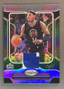 2018-19 PAUL PIERCE CERTIFIED FABRIC OF THE GAME MIRROR BLACK 1/1