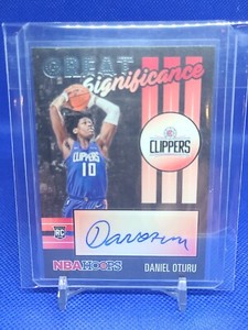 2020-21 Panini NBA Hoops Great Significance Auto Rookie Daniel Oturu Clippers 