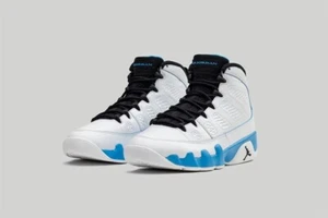 AIR JORDAN 9 RETRO 'POWDER BLUE' (GS) BIG KIDS US SIZE - 7 Y STYLE # FV0143-101 - Picture 1 of 5
