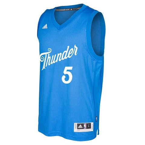 Victor Oladipo OKC Thunder NBA Adidas Blue 2016 Christmas Swingman Jersey Cover