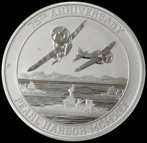 2016 P SILVER TUVALU $1 PEARL HARBOR 75TH ANNIVERSARY 1 OZ COIN - Picture 1 of 2