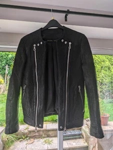 BALMAIN X H&M leather rider jacket biker jacket size EUR44(S) used great - Picture 1 of 6