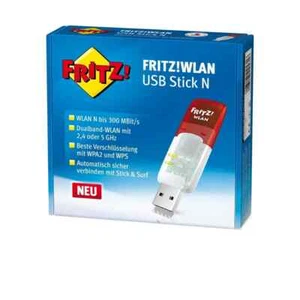 AVM FRITZ!WLAN USB Stick N v2 – WLAN Adapter 300 MBit/s – Dualband 2,4/5 GHz – N - Bild 1 von 7