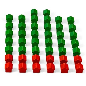 Top Steine Ersatz grüne Häuser rote Hotels Holz-Figuren Set passend für Monopoly - Bild 1 von 3