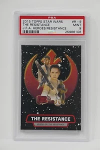 2015 Topps Star Wars #R-9 The Resistance JFA Heroes Resistance PSA 9 MINT - Picture 1 of 5