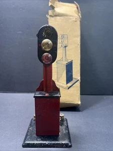 Original Marx Full Metal #404 3 Light Block Signal Tested Good Original Box - Picture 1 of 11