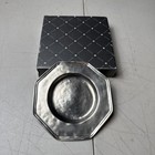 MATCH ITALY PEWTER ETAIN 6.5”  Octagon SERVING TRAY Dish