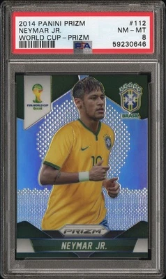 2014 Panini Prizm World Cup Neymar Jr. Silver PSA 8 NM-MT #112 Brazil Soccer - Image 1 of 2