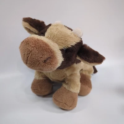 GANZ WEBKINZ BROWN COW TAN PLUSH STUFFED ANIMAL - HM197 No Code - Image 1 of 4