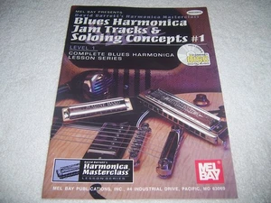 Blues Harmonica Jam Tracks and Soloing Concepts #1 : Level 1, pb with CD - Picture 1 of 4