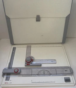 Vtg Rotring Profil Drafting Drawing Table Board W/ Case Triangle Ruler Tool Set - Bild 1 von 11