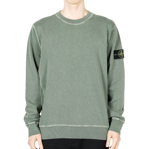 Stone Island Stone Felpa Uomo Stemma Patch Bussola Cotone (Verde) K1S15