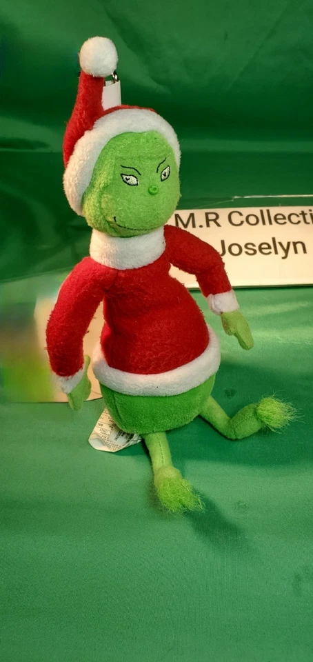 Vintage Hallmark Plush Dr. Seuss The Grinch Stuffed Animal Toy Santa 9” 1998 - Image 1 of 4