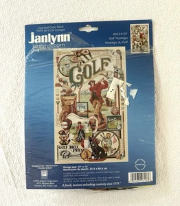 Janlynn Counted Cross Stitch Kit Golf Nostalgia 10x16 14-count 023-0137 New Open - Picture 1 of 3