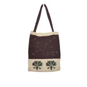 Marilyn Pivnick Handmade Purse Hand Crochet Embroidered Shoulder Bag - Picture 1 of 7