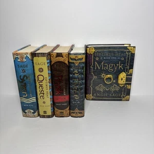Septimus Heap Series Books 1-5 Hardcover Novels W/ Dust Jackets By Angie Sage - Imagen 1 de 10