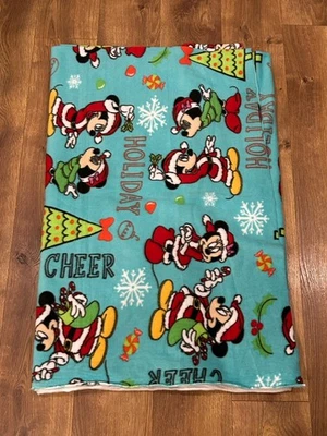 Disney Mickey & Minnie Santa Love/Cheer Christmas Fleece ..... 2 1/4 Yards Total - Image 1 of 4
