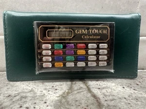 NEW! Vintage Gem Touch Jewel Handheld Calculator Gems with Checkbook 1980s NOS - Picture 1 of 7