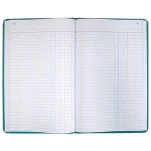 Libro de cuentas de lienzo Boorum and Pease, diario, 12 1/8" x 7 5/8", 300 páginas, azul - Imagen 1 de 2