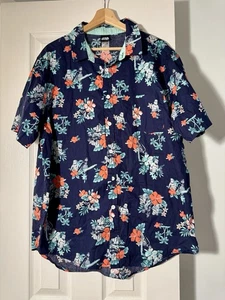 Star Wars Hawaiian Shirt Mens XL Aloha 100% Cotton Darth Vader Floral Button Up - Picture 1 of 7