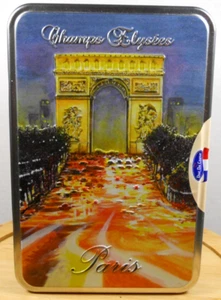 Duc De Coeur Shortbread empty promo ad biscuit tin Champs Elysees Paris motif - Picture 1 of 11