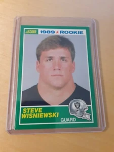 1989 Score #254 Steve Wisniewski Los Angeles Raiders (Rookie) Card, Guard. (NM) - Bild 1 von 2