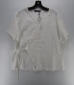 Zanzea Blouse Women XXXXL White Pullover Top Wrap Waist Tie V-Neck Preppy NEW - Picture 1 of 12