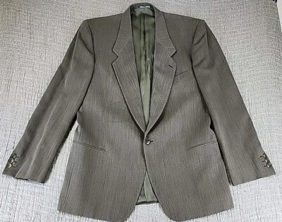 Giorgio Armani Abrigo Deportivo Traje Chaqueta Blazer Gris Lana Talla 42 Largo Foto 1 de 4