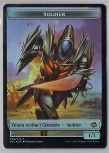 1x Soldier/Powerstone Token *Foil* - The Brothers' War - Near Mint - Imagen 1 de 1