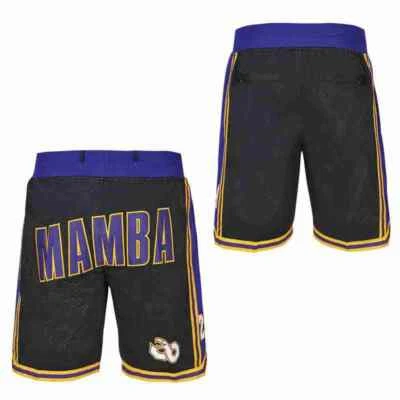 Pantalones Cortos de Baloncesto Vintage Mamba #8 #24 Serpiente Entrenamiento Todo Cosido Con Bolsillo Foto 1 de 2
