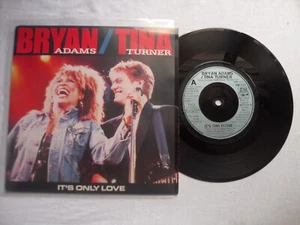 BRYAN ADAMS & TINA TURNER IT'S ONLY LOVE A&M RECORDS UK 7" VINYL SINGLE in P/S - Picture 1 of 2