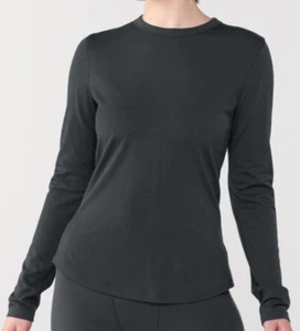 REI Heavyweight Merino Long-Sleeve Base Layer Crew Top Women's Small Black NWT - Picture 1 of 6